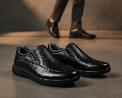 تصویر 4 از کفش چرم مردانه جلو گرد راحتی بالا و دوام خوب